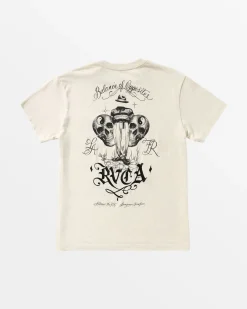RVCA INVISIBLE MAN T-SHIRT Silver Bleach Clearance