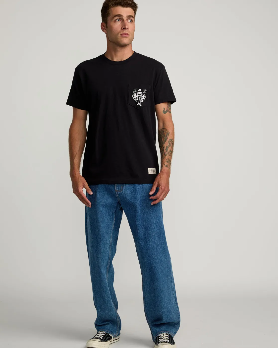 RVCA INVISIBLE MAN T-SHIRT Black