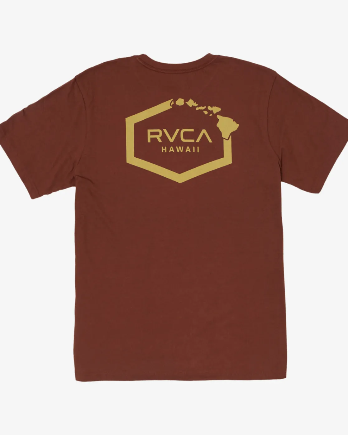 RVCA ISLAND HEX TEE Red Earth Outlet