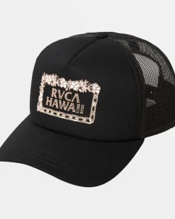 RVCA ISLAND LEI TRUCKER HAT Rvca Black Hot