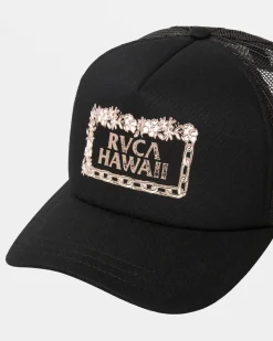 RVCA ISLAND LEI TRUCKER HAT Rvca Black Hot