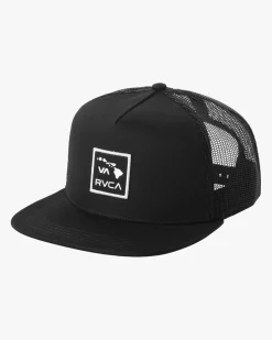 RVCA ISLANDS PATCH TRUCKER HAT Black Outlet