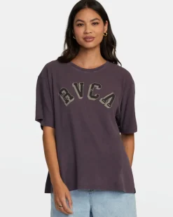 RVCA IVY LEAGUE TEE Plum Perfect Outlet