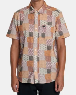 RVCA JBS SHORT SLEEVE SHIRT Vintage Gold Outlet