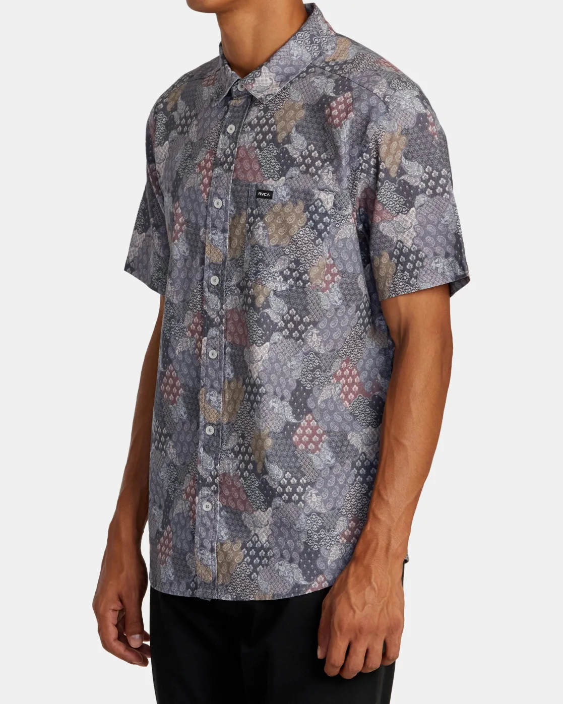 RVCA JBS SHORT SLEEVE WOVEN SHIRT Vintage Indigo Discount