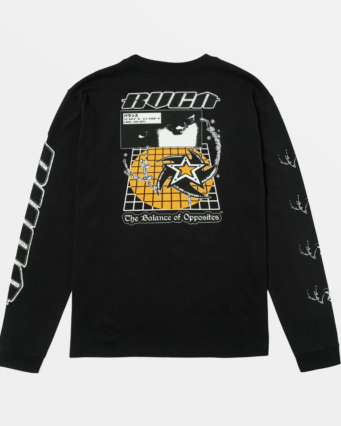 RVCA KELSEY NIZIOLEK BLADES LONG SLEEVE TEE Black New