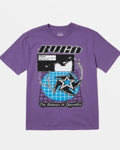 RVCA KELSEY NIZIOLEK SHORT SLEEVE TEE Purple Heart New