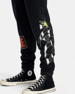 RVCA KELSEY NIZIOLEK WEB POST FLEECE PANT Black Sale