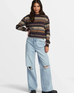 RVCA KINNEY LONG SLEEVE LONG SLEEVE TEE Plum Perfect Sale