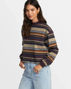 RVCA KINNEY LONG SLEEVE LONG SLEEVE TEE Plum Perfect Sale