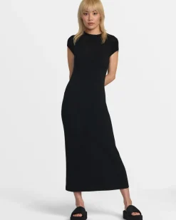 RVCA LATELY SOLID SWEATER DRESS Black Discount