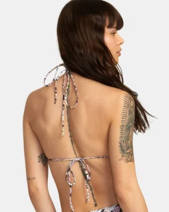 RVCA LEMONADE HALTER SLIDE TRIANGLE BIKINI TOP Java Sale