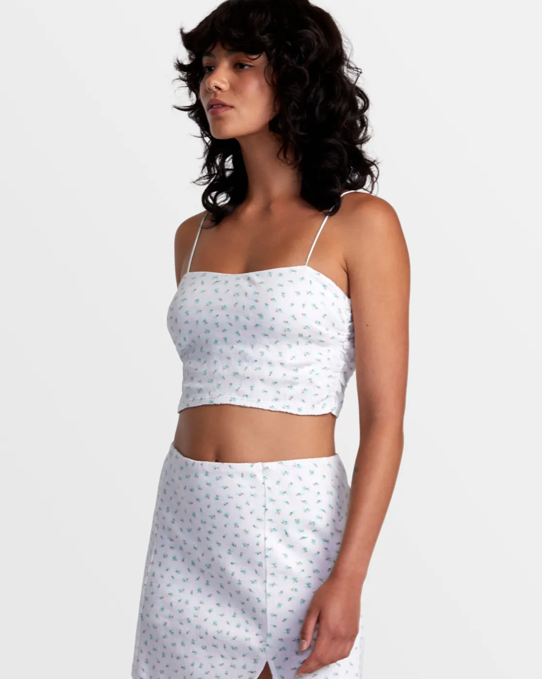 RVCA LEXI POINTELLE BANDEAU TANK TOP Whisper White Clearance