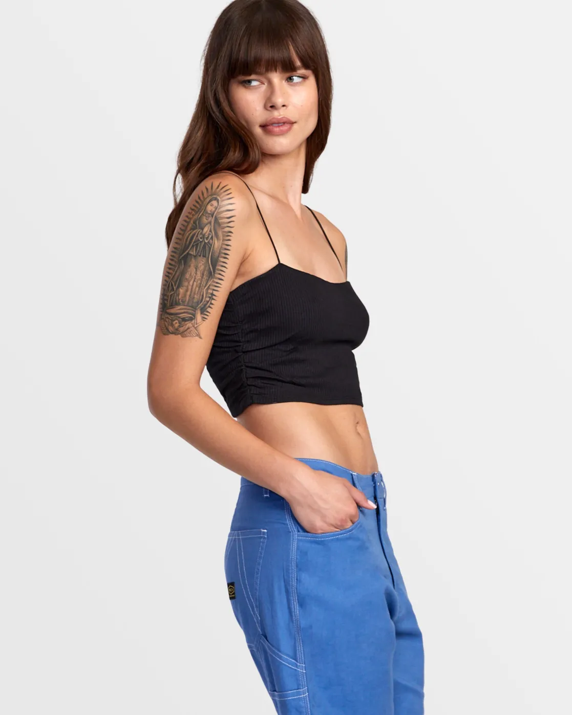 RVCA LEXI WIDE RIB FITTED TANK TOP Rvca Black Online
