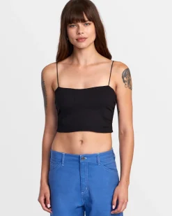 RVCA LEXI WIDE RIB FITTED TANK TOP Rvca Black Online