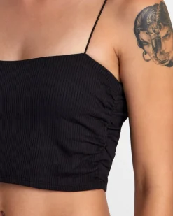 RVCA LEXI WIDE RIB FITTED TANK TOP Rvca Black Online