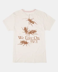 RVCA LIVE ON TEE Antique White Sale