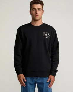 RVCA LOGO SHATTER CREW SWEATSHIRT Black Online