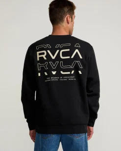 RVCA LOGO SHATTER CREW SWEATSHIRT Black Online