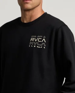 RVCA LOGO SHATTER CREW SWEATSHIRT Black Online