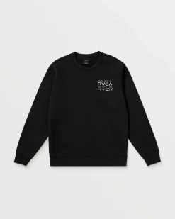 RVCA LOGO SHATTER CREW SWEATSHIRT Black Online