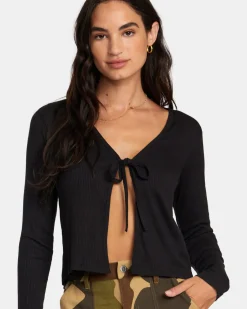 RVCA LOVE ME LONG SLEEVE TOP Rvca Black Discount