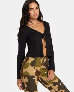 RVCA LOVE ME LONG SLEEVE TOP Rvca Black Discount