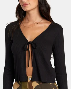 RVCA LOVE ME LONG SLEEVE TOP Rvca Black Discount