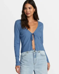 RVCA LOVE ME LONG SLEEVE TOP Coronet Blue Discount