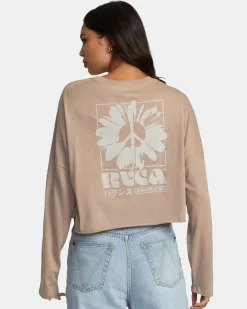 RVCA LUAU VISTA LONG SLEEVE TEE Warm Taupe Hot