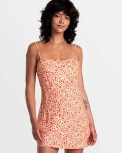 RVCA MACARTHUR MIDI DRESS Orange.Com