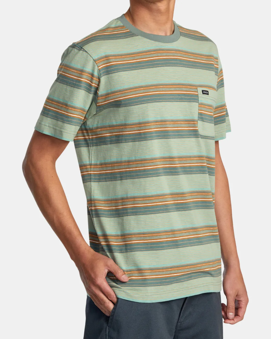 RVCA MAGNOLIA CREW SHORT SLEEVE KNIT Jade Sale