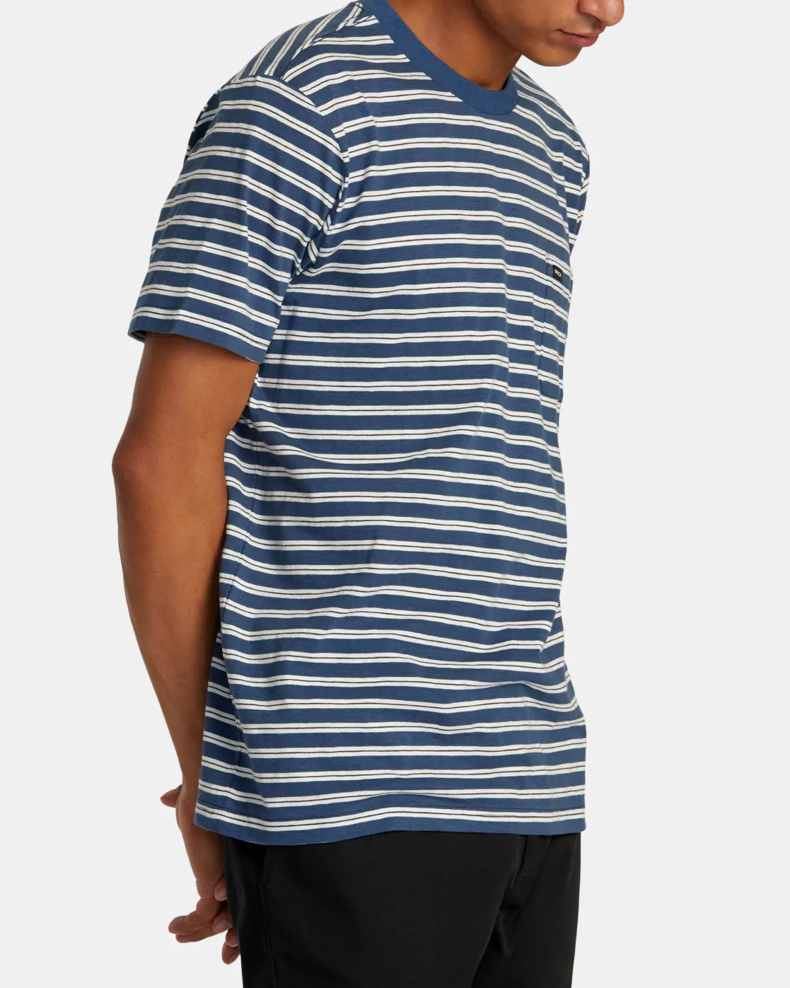 RVCA MAGNOLIA CREW SHORT SLEEVE KNIT Dark Denim Clearance