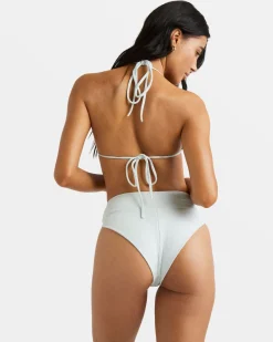 RVCA MAISEY HIGH RISE CHEEKY BIKINI BOTTOMS Sky High