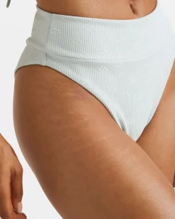 RVCA MAISEY HIGH RISE CHEEKY BIKINI BOTTOMS Sky High