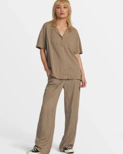 RVCA MASON BUTTON DOWN SHIRT Dark Khaki Outlet