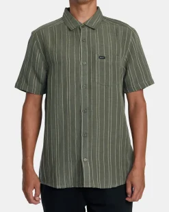 RVCA MERCY STRIPE SHORT SLEEVE SHIRT Olivine Online