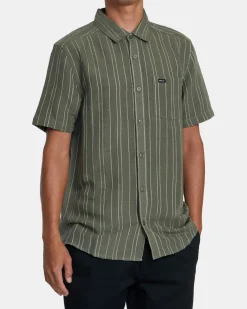 RVCA MERCY STRIPE SHORT SLEEVE SHIRT Olivine Online