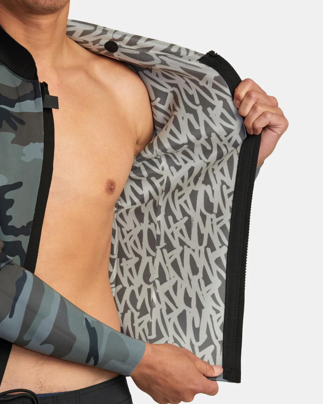RVCA 2MM BALANCE FRONT ZIP WETSUIT JACKET Camo Online
