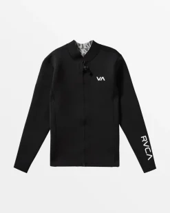 RVCA 2MM BALANCE FRONT ZIP WETSUIT JACKET Black Outlet