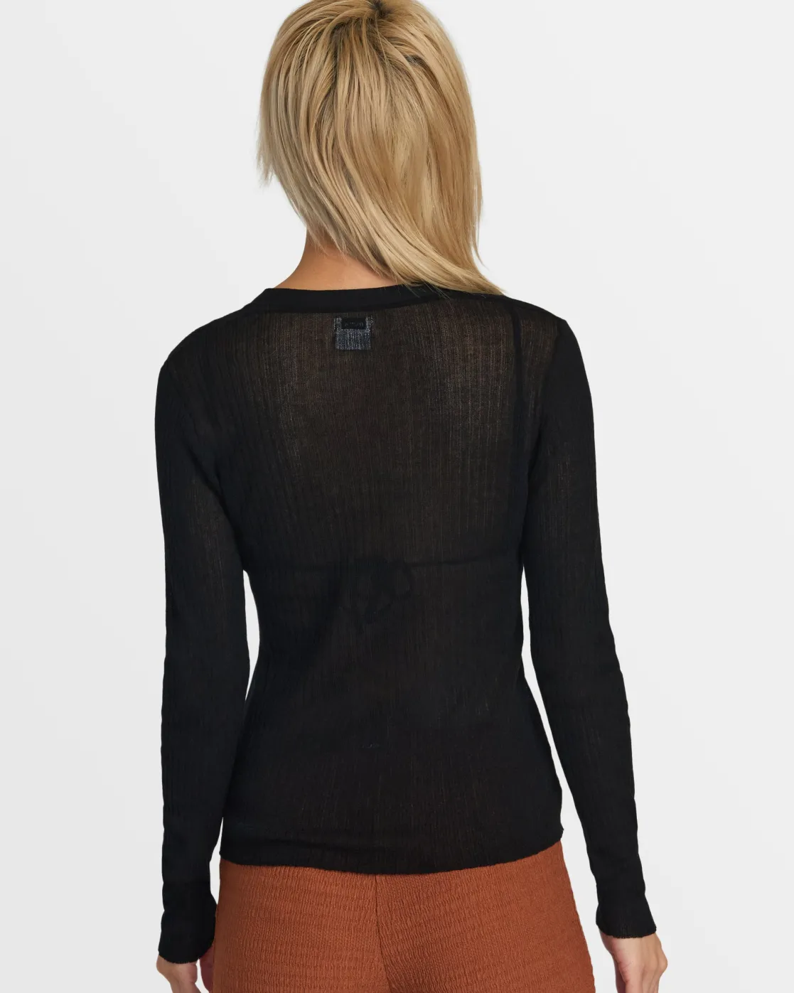 RVCA MORTICIA SWEATER TOP Black Discount