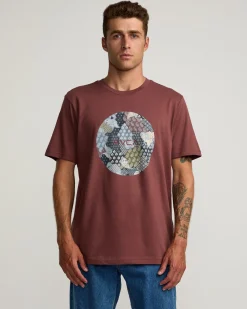 RVCA MOTORS TEE Red Earth New
