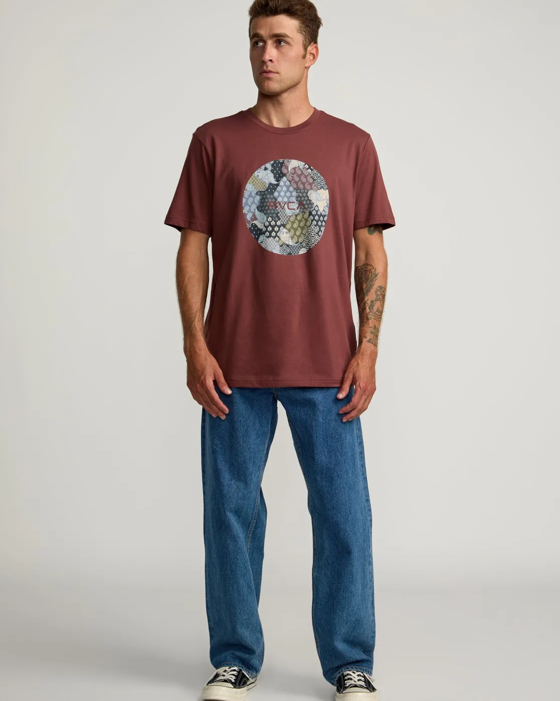 RVCA MOTORS TEE Red Earth New