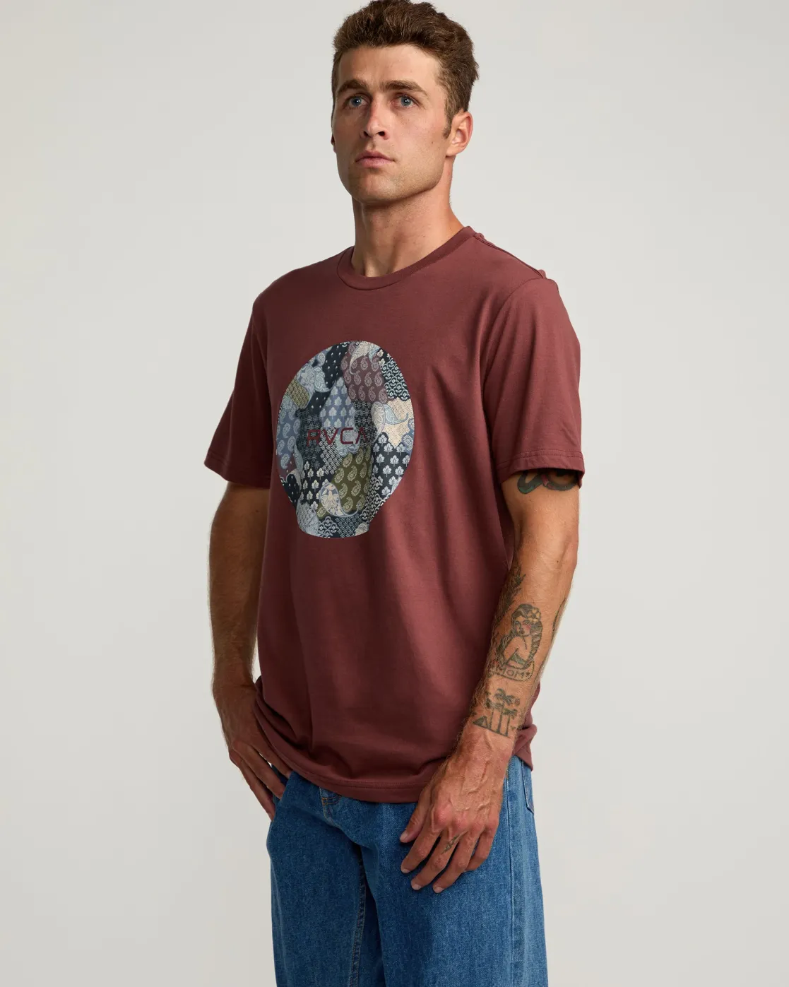 RVCA MOTORS TEE Red Earth New