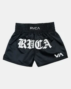 RVCA MUAY THAI MOD 15" BOXING SHORTS Black Sale