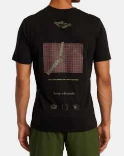 RVCA MULTI GRID TEE Black Hot