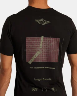 RVCA MULTI GRID TEE Black Hot