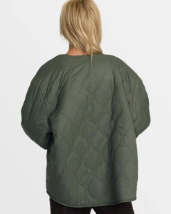 RVCA NON NEGOTIABLE REVERSIBLE JACKET Olive New