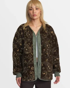 RVCA NON NEGOTIABLE REVERSIBLE JACKET Olive New