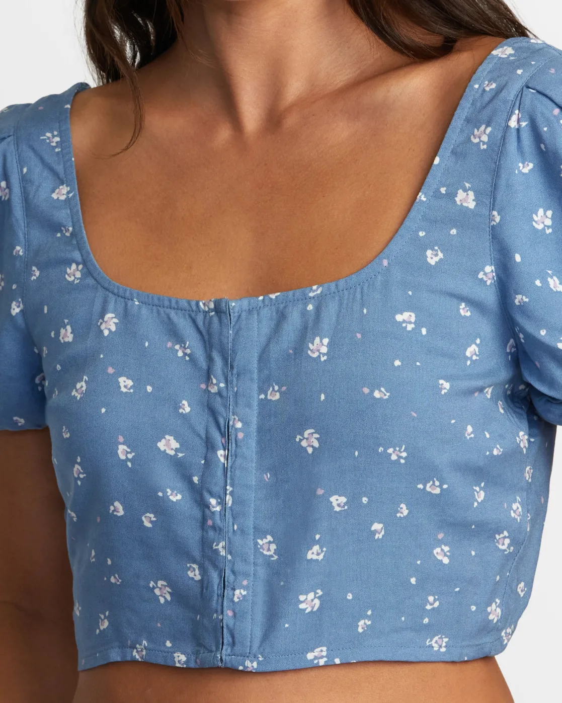 RVCA NOVA CROP TOP Coronet Blue Discount